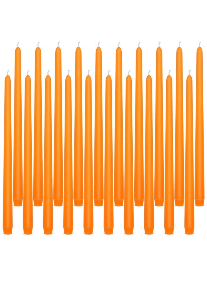 COSIKO Unscented Orange Taper Candles, 10 Inch Dripless Fall Harvest Candlesticks for Dinner Table Wedding Party, Home, Holiday, Celebration, 8 Hour Burn Time, 20 Packs - Image 1
